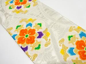 アンティーク　花立涌模様織り出し袋帯（着用可）